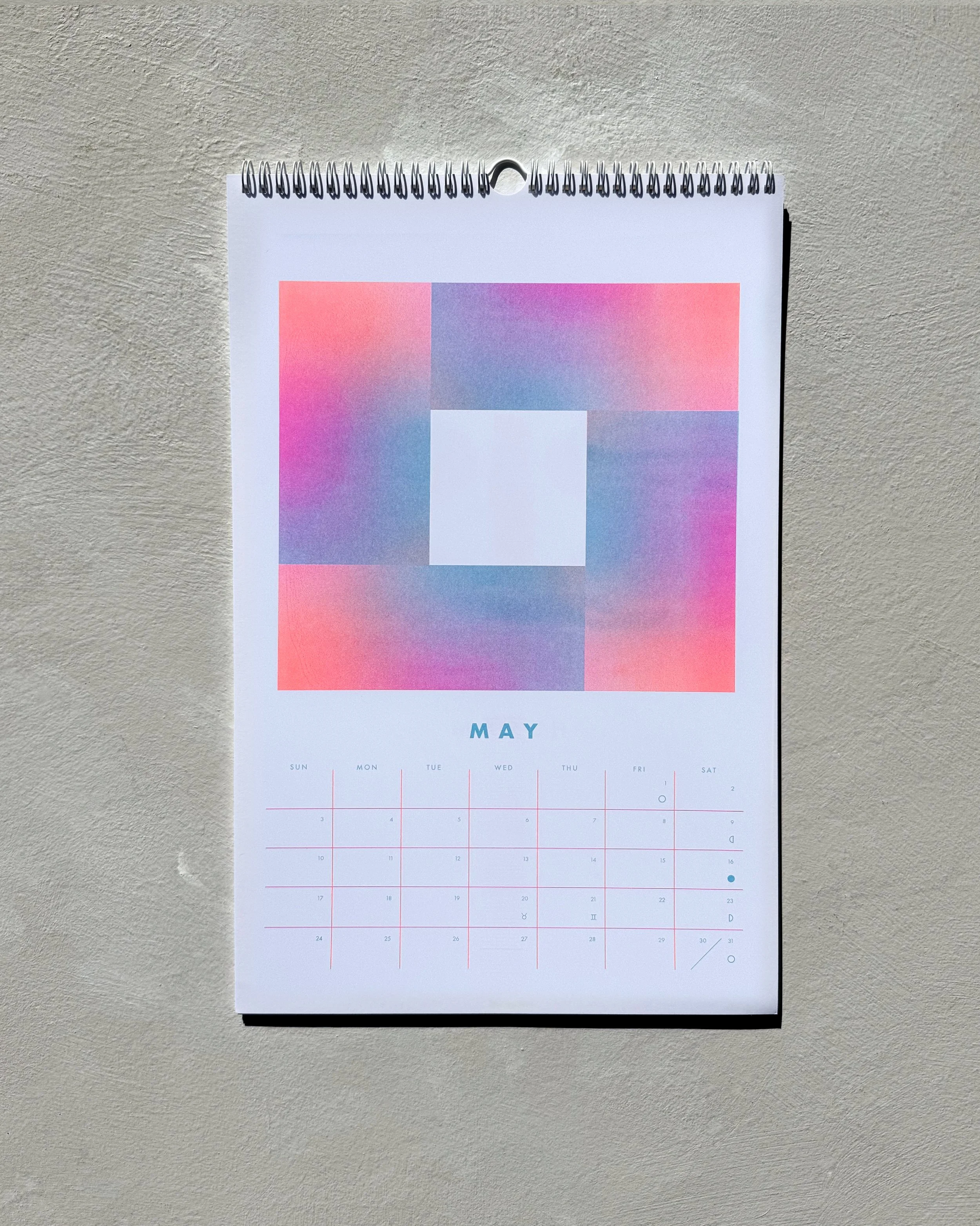 2026 Riso abstract art wall calendar — Robyn A. Frank